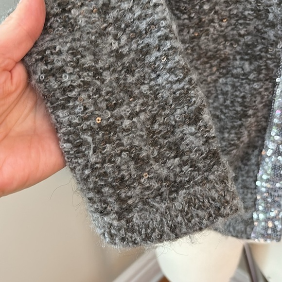 Banana Republic Knit Holiday Mohair Blend Cardigan with Sequin Detail Sz M - Picture 5 of 10
